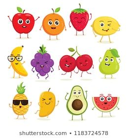 Cartoon Fruit Images, Stock Photos & Vectors | Shutterstock Fruit Images, Nagomi Art, Vegetable Cartoon, Fruit Icons, Kawaii Fruit, Cartoon Fruit, Fruit Cartoon, Funny Fruit, Fruit Vector