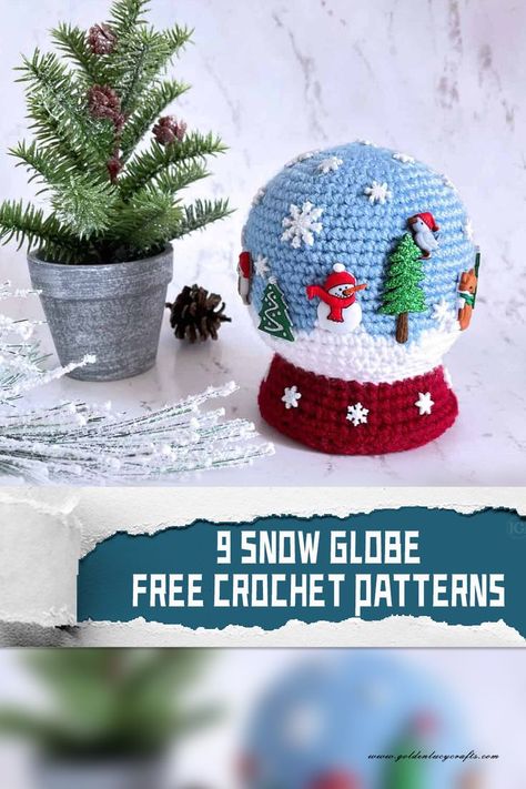 The FREE Snow Globe Crochet Patterns showcased in this essay epitomize the charm and versatility of crochet in capturing the enchantment of winter #freecrochetpatterns Crochet Snow Globe, Doorstop Pattern Free, Free Crochet Patterns For Christmas, Easy Christmas Crochet, Crochet Patterns For Christmas, Shawls Design, Crochet Christmas Ornaments Free Pattern, Crochet Fall Decor, Quick Crochet Gifts