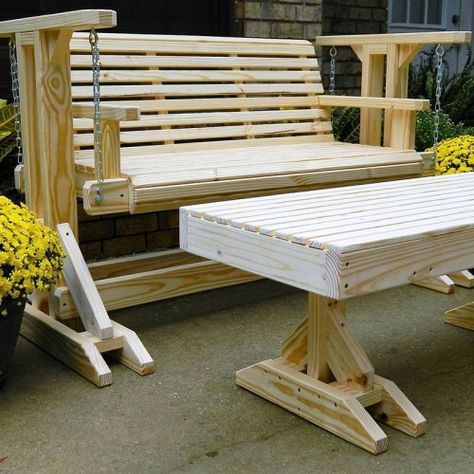 Southern Swings Rollback Pressure Treated Heavy Duty Patio Glider Custom Outdoor Furniture, Porch Glider, Kayak Storage Rack, Pallet Garden Furniture, Kayak Storage, Patio Glider, Wood Patio Furniture, Porch Furniture, Patio Bench