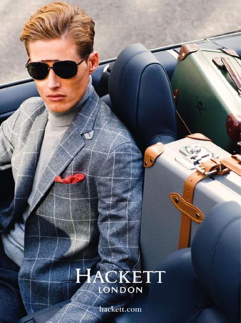 Hackett London...even the luggage is GORGEOUS! Proper Clothing, Hackett Polo, Masculine Elegance, Gentlemen Style, A Man In A Suit, Man In A Suit, Man Outfit, Male Clothes, Man Suit