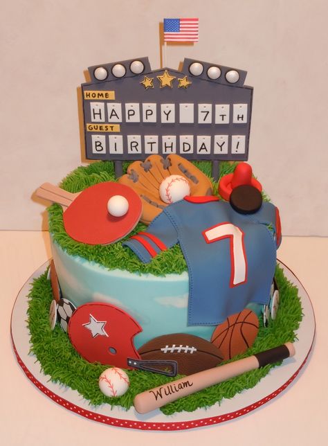 Sports Birthday Cakes, Sports Cake, Sports Themed Cakes, Sports Cakes, Special Event Cakes, Sports Baby Shower, Sports Theme Birthday, Sports Birthday Party, Sport Cakes