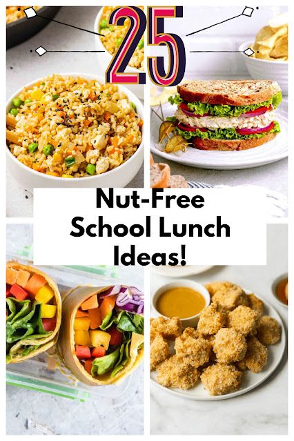 25 Nut-Free School Lunch Ideas Nut Free Lunches For Kids, Nut Free Lunch Ideas, Nut Free School Lunch, Chicken Muffins, Nut Free Granola, Sweet Potato Cookies, Preschool Lunch, Family Dinner Night, Vegetarian Sausages