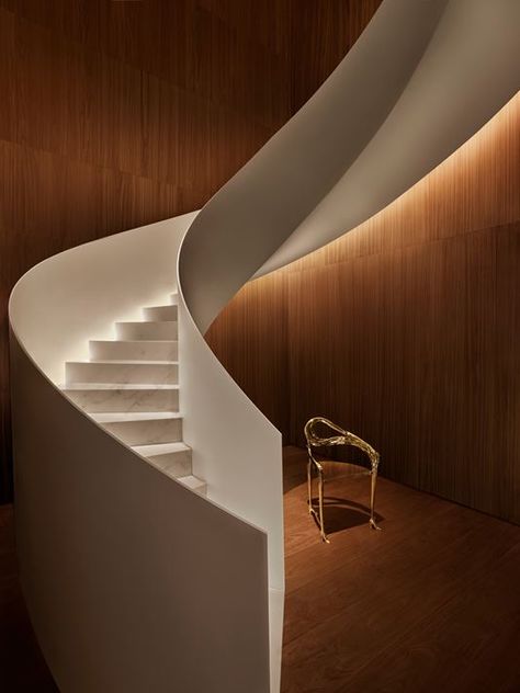 The Barcelona EDITION - Picture gallery سلالم حلزونية, Round Stairs, Stairs Lighting, Escalier Design, Stairs Design Modern, Stairway Design, Stair Handrail, Stair Lighting, Spiral Stairs