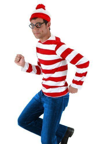 10 Easy Last Minute Halloween Costumes for Lazy People - RedFlagDeals.com Where's Waldo Costume, Waldo Costume, Easy College Halloween Costumes, Mens Fancy Dress, Fancy Dress Halloween Costumes, Where's Waldo, College Halloween, Halloween Costumes College, Mens Halloween Costumes