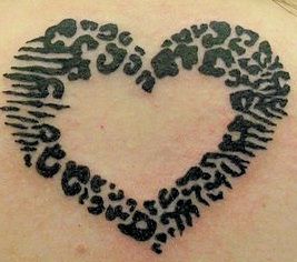 zebra /leopard heart = love! Tattoo 2017, Y2k Tattoo, Leopard Tattoos, Funky Tattoos, Cute Little Tattoos, Girly Tattoos, Best Tattoo Designs, Dream Tattoos, Dope Tattoos