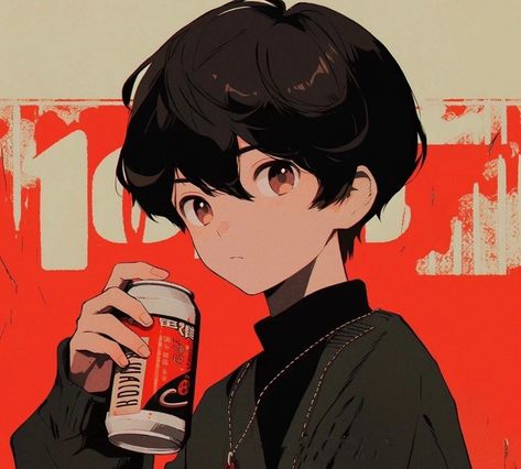 Anime Guy Drinking Alcohol, Drinking Soda Pose, Anime Drinking Alcohol, Soda Ads, Male Profile, Pose Model, Cartoon Edits, Alcohol Aesthetic, Animation Art Character Design