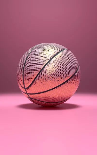 Pink Basketball Hoop, Girly Basketball Wallpaper, Pink Basketball Aesthetic, Glitter Basketball, Bedazzled Bottle, Cool Basketball Wallpapers, Basketball Wallpapers, Basketball Coaching, Content Studio