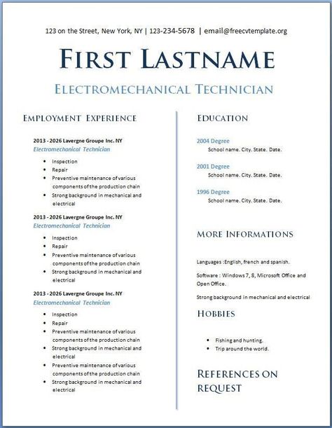 free resume template download Blank Resume Template, Finance Resume, Professional Cv Design, Free Cv Template, Professional Resume Format, Cd Template, Free Professional Resume Template, Resume Template Download, Functional Resume Template