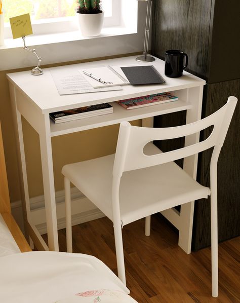 Small Study Desk Ikea - Living Room Table Sets Cheap Check more at http://www.gameintown.com/small-study-desk-ikea/ Small Study Table Ideas Space Saving, Ikea Small Desk, Small Study Desk, Study Table Ideas, Simple Study Desk, Small Study Table, Study Table And Chair, Study Table Designs, Ikea Desk