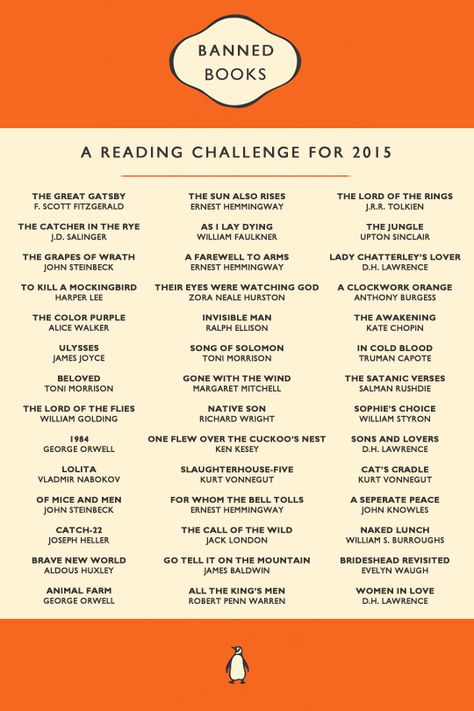 . Books And Tea, Book Challenge, Banned Books, Book Week, Book Suggestions, Reading Challenge, The Great Gatsby, Classic Books, I Love Books