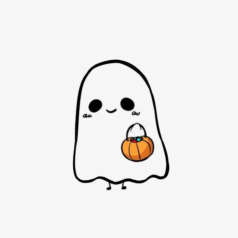 Halloween Doodles, Halloween Drawings, A Ghost, Cute Ghost, A Pumpkin, Halloween Art, A Drawing, Cute Halloween, Drawing Ideas