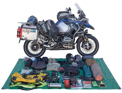 Adventure Motorcycle Camping, Adventure Motorcycle Gear, Motorcycle Camping Gear, Camping Water, Bike Camping, Winter Car, Motorcycle Camping, Camping List, Motorcycle Travel