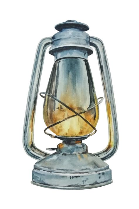 Akvarel Illustration, Antique Lanterns, Vintage Lanterns, Kerosene Lamp, Christmas Lanterns, Antique Lamps, Vintage Lamps, 5d Diamond Painting, Canvas Home