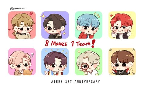 (1) ✨ATEEZ FA✨ / Твиттер Teezmon Fanart, Ateez Crafts Ideas, Ateez S Cawaii, S Cawaii Ateez, Ateez Character, Ateez Cartoon, Ateez Anime, Ateez Fan Art Wallpaper, Ateez Chibi