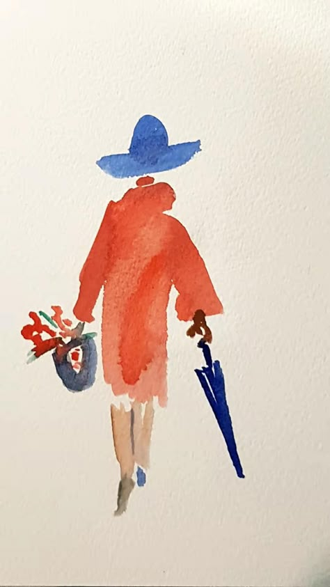 Watercolour People, Watercolor Pencil Art, Watercolor People, Learn Watercolor Painting, Fashion Illustration Watercolor, Watercolor Paintings For Beginners, Diy Watercolor Painting, Watercolor Paintings Easy, Painting People