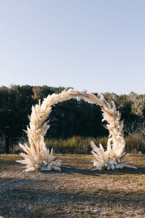 Bluegrass Chic | Modern Boho Wedding White Rock Canyon Boho Pampas Grass Infinity Circle Arch Ceremony Modern Boho Wedding, Circle Arch, Low Centerpieces, Love Fest, Rose Absolute, Boho Bouquet, White Rock, Wedding 2024, Wedding White