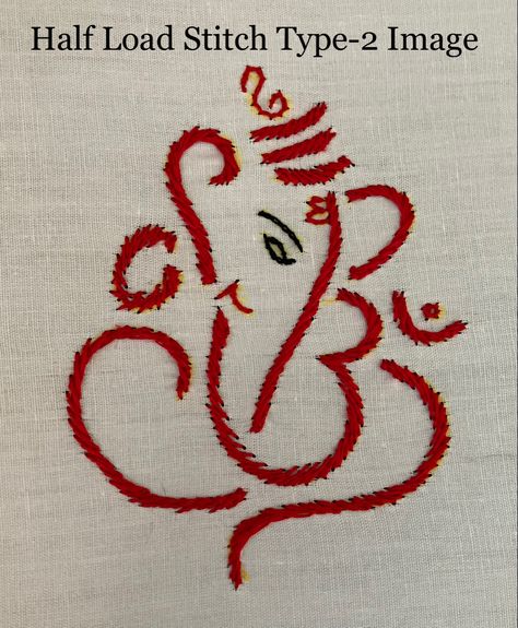 Stem Stitch Aari Design, Half Load Stitch Design Aari, Stem Stitch Embroidery Motifs, Aari Drawing, Aari Work Designs Pattern Hand Embroidery, Ganpati Art, Bunny Coloring, Aari Design, Embroidered Elephant