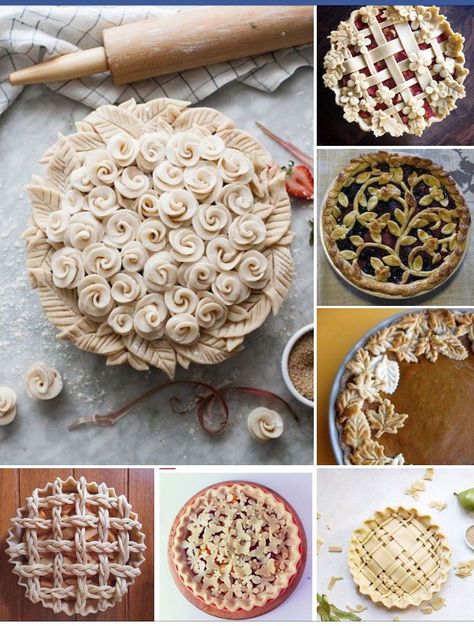 Beautiful Pie Crusts, Crust Designs, Pie Crust Designs, Pie Art, Pies Art, Baking Breads, Breaking Bread, Cakes And Pastries, Cute Baking