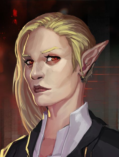 female elf, shadowrun Shadowrun Elf, Elf Female, Female Elf, The Shadows, Character Portraits, Hong Kong, Elf, Red, Art