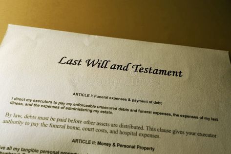 Photo about Last Will and Testament document. Image of document, inheritance, lawyer - 42422047 Inheritance Format Proof, Lawyer Inheritance Format, Inheritance Documents Proof, Inheritance Documents Format, Inheritance Documents, Inheritance Format, Netherlands Language, Last Will And Testament, Will And Testament