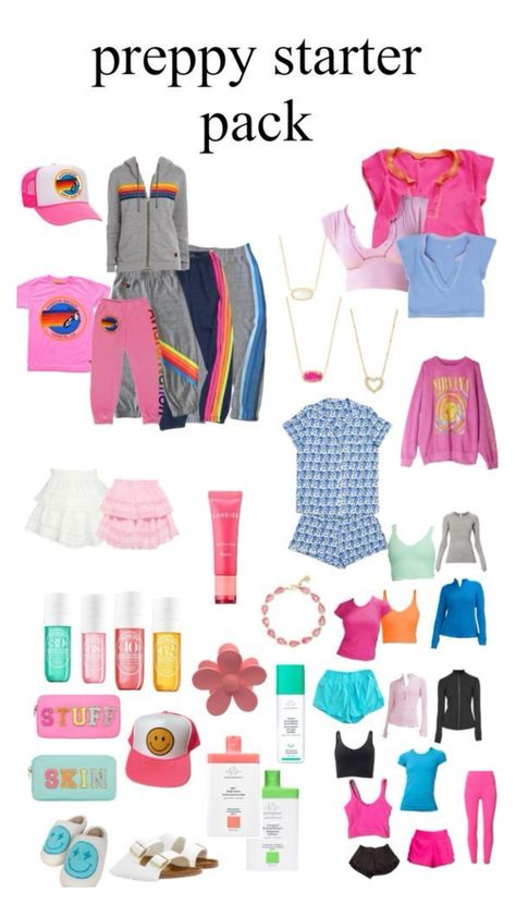 preppy stater paaaaack!! Preppy Shuffles Outfits, Preppy Brands List Of, Preppy Checklist, Preppy Starter Pack, Preppy Sleepover, Preppy 101, Preppy Must Haves, Preppy Wishlist, A Week Of Outfits