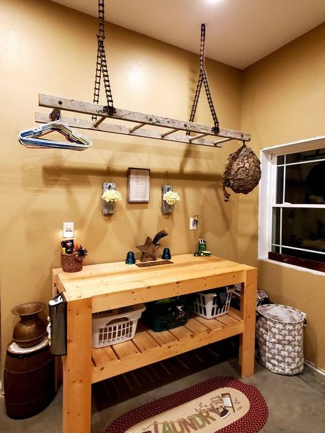 Laundry Table, Manure Spreaders, Laundry Hanger, Old Ladder, Small Laundry, Laundry Mud Room, The Chain, My Father, Kitchen Cart