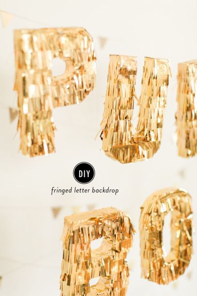 DIY fringed lettering: http://www.stylemepretty.com/living/2015/01/28/diy-fringed-letter-backdrop/ | Photography: Ruth Eileen - http://rutheileenphotography.com/: Photobooth Ideas, Style Me Pretty Living, Puppy Bowls, Party Deco, Diy Event, Party Stuff, Party Inspiration, Diy Party, Party Balloons