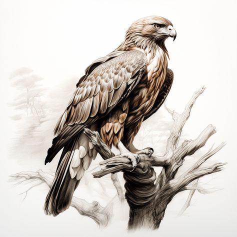 Red Tail Hawk Drawing, Hawk Fantasy Art, Red Tailed Hawk Art, Valkyrie Norse, Hawk Art, Red Tail Hawk, Hawk Bird, Eagle Drawing, Digital Art Painting