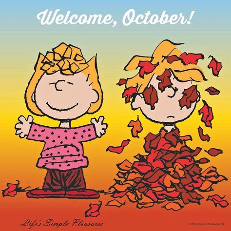 Welcome October October Snoopy, Snoopy October, Charlie Brown Quotes, Charlie Brown Thanksgiving, Peanuts Woodstock, Peanuts Halloween, Peanuts Cartoon, Peanuts Characters, Hello October