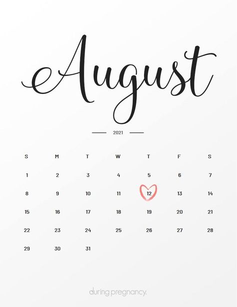 Yearly Calendar Template, Baby Due Date Calendar, Due Date Calendar, August Calendar, Free Calendar Template, Baby Due Date, Love Quotes For Him Romantic, May Birthday, Free Calendar