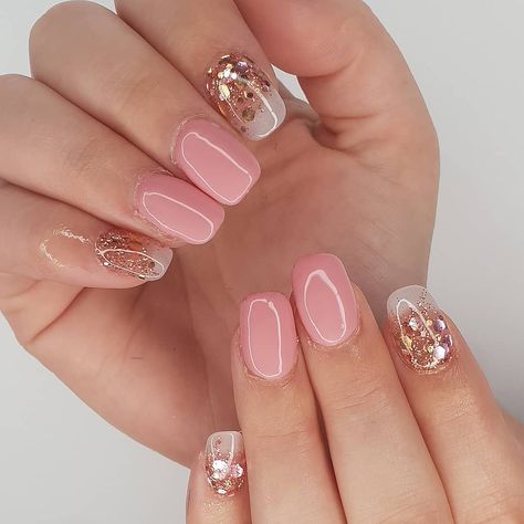 Pink Gel, Rose Gold Nails, Gold Nails, Beauty Nails, Dusty Pink, Nail Designs, Rose Gold, Australia, Nails