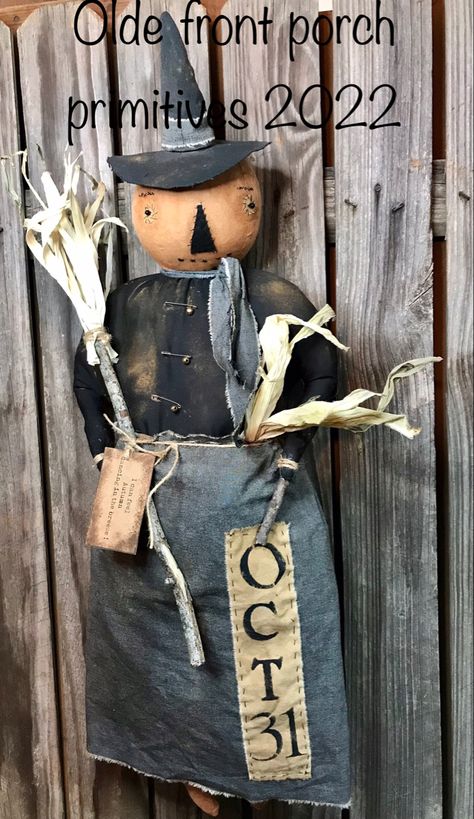 Primitive Pumpkin, Primitive Fall, Primitive Halloween, Pumpkin Witch, Witch Doll, Fall Harvest, Halloween Witch, Burlap Bag, Fall Decor