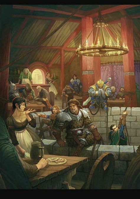 Waterdeep: The Yawning Portal Inn (Rainrun Street) The Yawning Portal, Forgotten Realms, Fantasy Places, Fantasy Rpg, Dragon Tattoo, Fantasy World, Dungeons And Dragons, Digital Painting, Brave