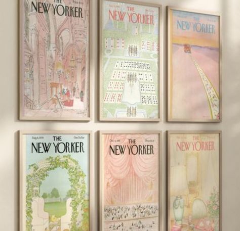 New Yorker Prints, Bedroom Moodboard, Pastel Danish, Freshman Dorm, Dorm Stuff, College Living, Bedroom Wall Collage, Plant Book, Room Prints