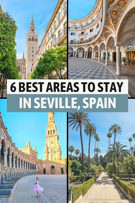 Seville is a stunning city in Spain that you don’t want to miss. But where to stay in Seville? Find out the best areas and hotels for your trip, whether you’re on a budget, looking for luxury, or traveling as a couple. You’ll learn about the best places to stay in Seville, from Barrio Santa Cruz to Triana, and the best hotels in each neighborhood. Don’t book your accommodation before reading this guide! Seville Hotel, Spain Hotels, Spain Travel Guide, Beautiful Patios, Seville Spain, Benidorm, Pamplona, The Plaza, San Sebastian