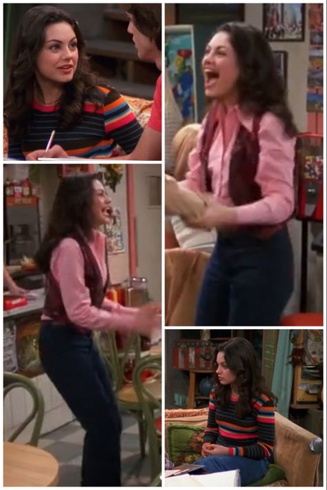 70s Button Up Shirt Outfit, 70s Characters, 70s Button Up Shirt, Jackie Outfits, Decade Outfits, Jackie Burkhart Outfits, Marauders Outfits, 70s Show Outfits, Jackie That 70s Show