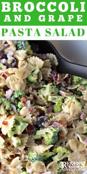 Grape Pasta Salad, Grape Pasta, Salad Fixings, Salad Easy Recipe, Cold Sides, Broccoli Salads, Salad Board, Macaroni Salads, Best Superbowl Food