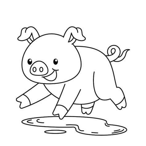 Hand drawn pig outline illustration | Premium Vector #Freepik #vector #animal-outline #line-art #minimal-illustration #outline-illustration Pig Clipart Black And White, Pig Outline, Illustration Outline, Art Outline, Pig In Mud, Pig Clipart, Animal Outline, Minimal Illustration, Pig Drawing