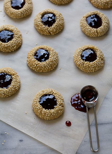 Concord Grape Recipes That Prove This Fall Fruit Is Like Nothing Else | HuffPost Life Concord Grape Recipes, Hummus Without Tahini, Concord Grapes, Thumbprint Cookie, Jam Thumbprint Cookies, Grape Jam, Thumbprint Cookies Recipe, Grape Recipes, Big Jar