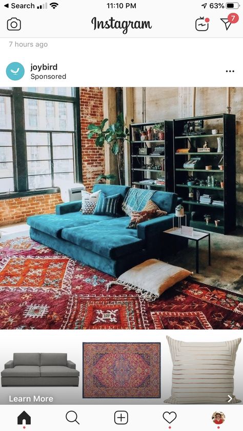 Lounge Room, Basement Remodeling, Finishing Basement, Boho Vibe, Remodeling Projects, Jewel Tones, Apartment Living, Fun Decor, Daybed