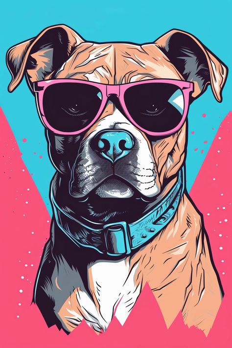 Cute AmStaff with sunglasses. You can get this design on shirts, pillows, phonecases, wall art, wall clocks, notebooks and many more Shirts Pillows, Pink Sunglasses, Wearing Glasses, Wall Art Wall, Wall Clocks, Pitbull, Cool Wallpaper, Delicious Recipes, Art Wall