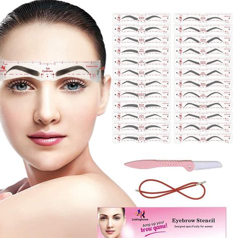 Eyebrow Template, Eyebrow Trends, Sparse Eyebrows, Plucking Eyebrows, Eyebrow Shaper, Eyebrow Hacks, Applying False Eyelashes, Hacks Every Girl Should Know, How To Draw Eyebrows