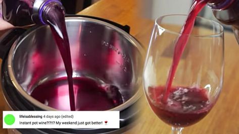 An Instant Pot Can Turn Plain Grape Juice Into Flavorful Wine - DIY Ways Best Sewing Projects, Wine Diy, Wine Yeast, Beer And Wine, Grape Juice, Juice Bottles, Diy Wine, How Many People, Few Ingredients