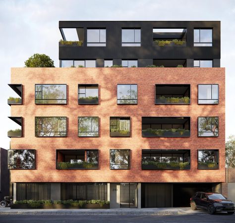 Alexandra by Ola Studio & Wulff Projects - Melbourne Architrcture Design - The Local Project Mixed Use Apartment, Brick Warehouse, Residential Architecture Apartment, Modern Residential Architecture, Clifton Hill, Multifamily Housing, Mix Use Building, Brick Architecture, Apartment Architecture