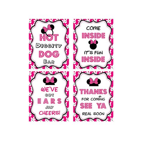 PRICES MAY VARY. MINNIE THEME PARTY SUPPLIES: Don't forget to decorate the little one Minnie Mouse Theme party without minnie mouse party Signs. Minnie mouse birthday party supplies essential to decorate party. Minnie 1st birthday decorations | Hot diggity dog bar sign | Mickey Birthday Party Supplies | Mickey/Minnie Mouse party sign |Mickey Mouse Birthday | Party Decorations | mickey/Minnie mouse party supplies |1st birthday PACKAGE INCLUDES: Set of 4 Minnie pink birthday decorations signs in t Hot Diggity Dog Bar, Minnie Mouse Party Supplies, Minnie Mouse Clubhouse, Minnie Mouse Party Decorations, Minnie Mouse Theme Party, Hot Diggity Dog, Twodles Birthday, Minnie Mouse Birthday Party Decorations, Minnie Mouse Birthday Decorations