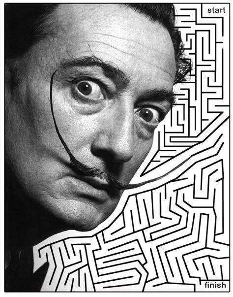 printable games, mazes and coloring pages Art Games For Kids, Maze Printable, Art Worksheets, Art Education Resources, Art Games, Art Teaching, Middle School Art, Salvador Dali, Printable Games