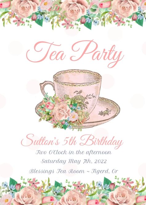 Tea Party Birthday Invitation Tea Party Invitations Ladies Template, Free Tea Party Invitations Templates, Afternoon Tea Invitations Templates, Tea Party Invitations Printable Free, Tea Party Invitations Ladies, Tea Party Invites Template, Afternoon Tea Invitations, Tea Party Birthday Invitations, Tea Party Invitations Diy