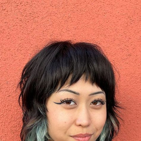 Marisa Stevens💇🏻‍♀️HAIRSTYLIST on Instagram: "Haircut refresh! How cute are her bangs😍 we kept them nice and choppy on her super thick hair ✂️  . #razorcut #cutsbyrasa #freebirdslbc #bangs #layers #longhair #shag #longbeachsalon #dtlb #smallsalon" Short Shag Hair With Bangs, Shullet Cut, Shag Hair With Bangs, Short Shag Hair, Short Choppy Bangs, Super Thick Hair, Choppy Fringe, Bangs Layers, Shag Hair