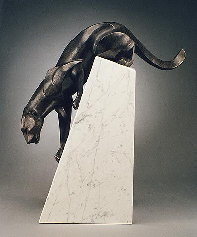 Rosetta Sculpture - Portfolio - Sold Out Editions Art Deco Panther, Sculpture Portfolio, Panther Sculpture, Creation Art, Art Deco Sculpture, 3d Sculpture, Modern Art Deco, Foto Art, Sculpture Installation