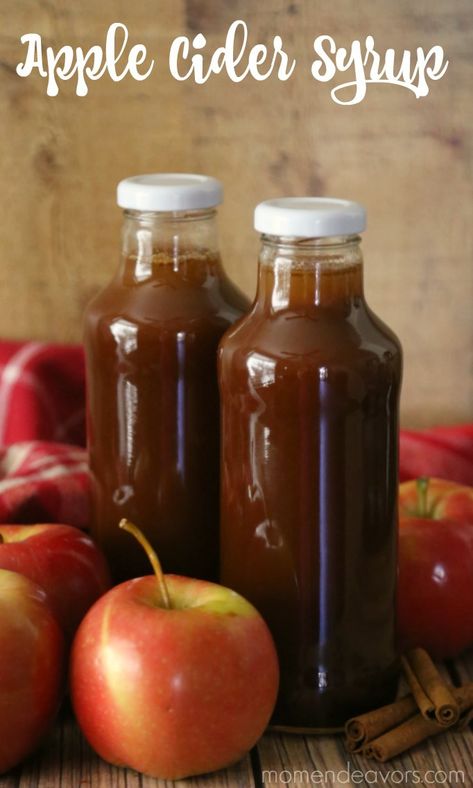 Apple Cider Syrup - Mom Endeavors Spiked Cider Recipes, Cider Drink Recipes, Apple Sangria Recipes, Apple Cider Uses, Apple Cider Sangria Recipe, Cider Cocktail Recipes, White Wine Sangria Recipe, Apple Cider Syrup, Simple Syrups